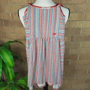 Roxy girls Nautical Vine Stripe Red Blue Spring Summer Dress Beach